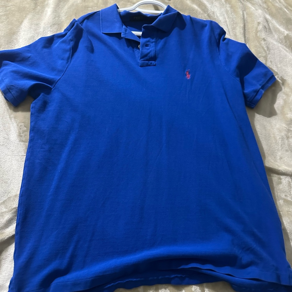 Ralph Lauren Blue Polo Shirt Classic Design